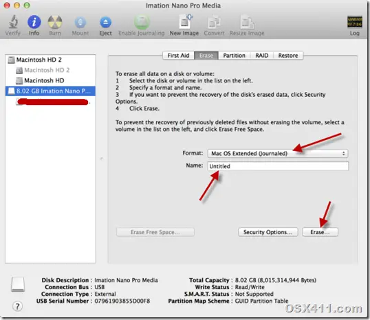 Bootable Mac OS X 10.10 USB disk
