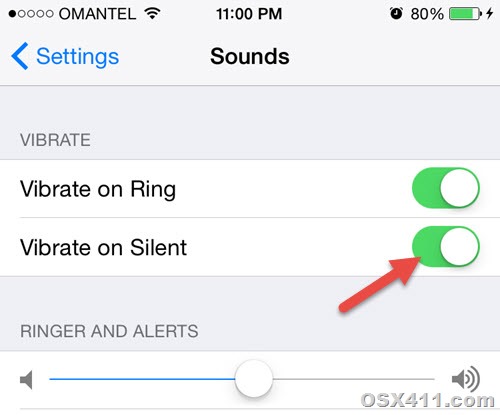 vibrate only on iPhone 6