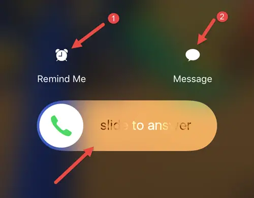 reject call in iPhone 6S